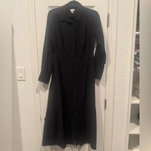 a new day Black Long Sleeve midi Dress